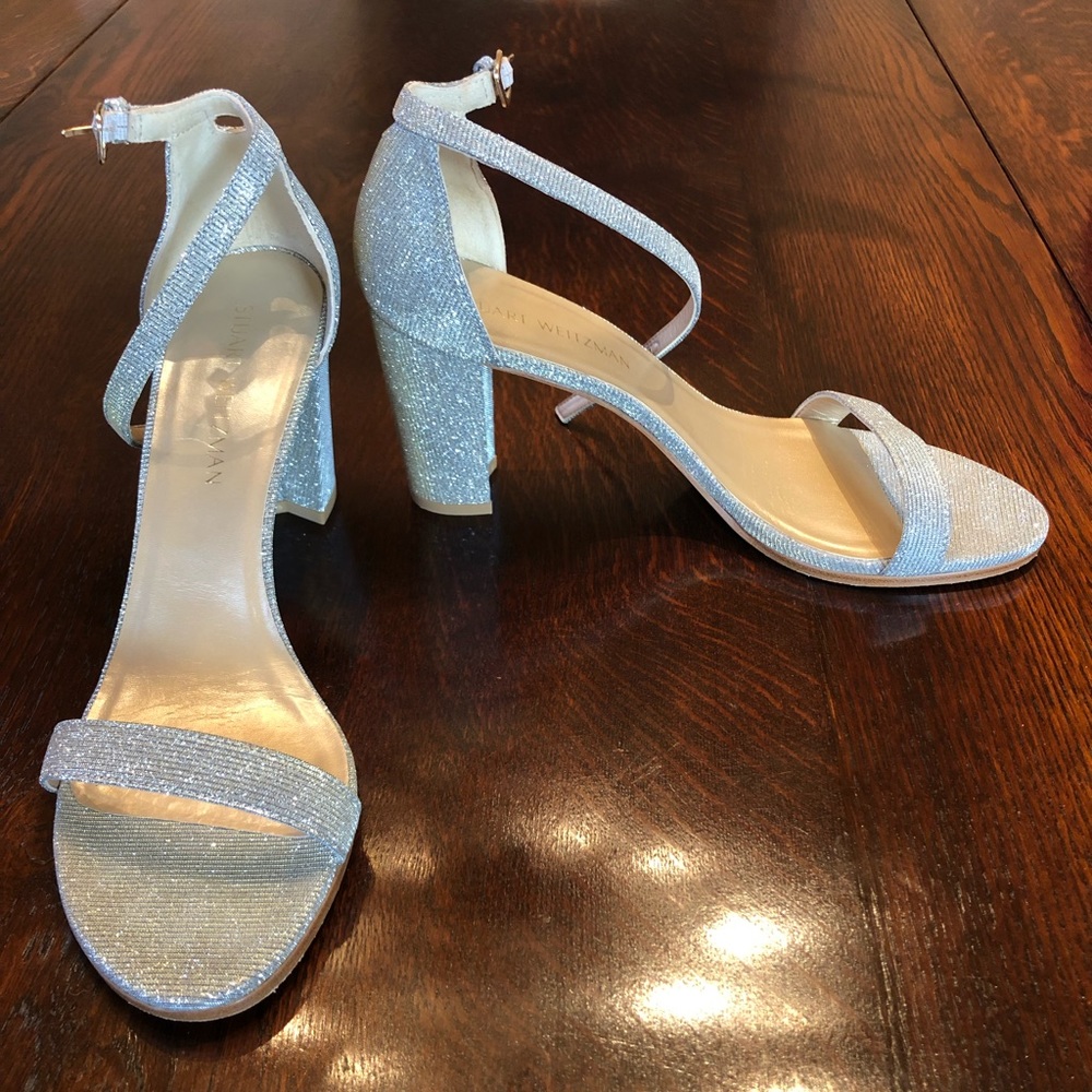 Stuart Weitzman Nearly Nude Lame sz 11